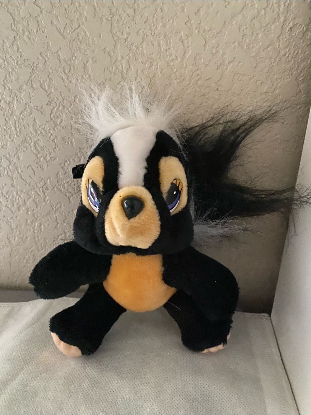 Disney World plush Vintage 80s Walt Bambi Flower skunk Stuffed Animal 6 inch